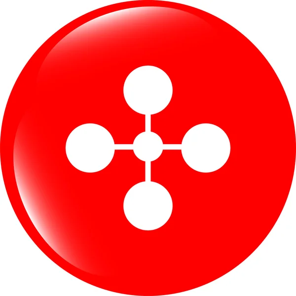 Icono de química botón web aislado en blanco —  Fotos de Stock