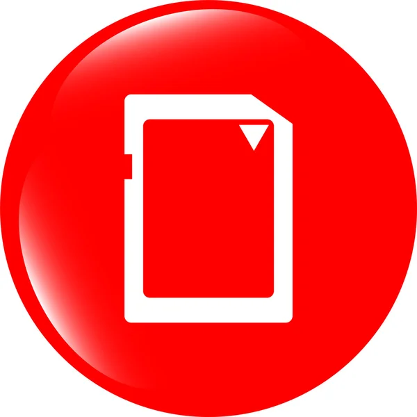 Jednoduchá webová ikona: tlačítko pro kompaktní paměťovou kartu — Stock fotografie