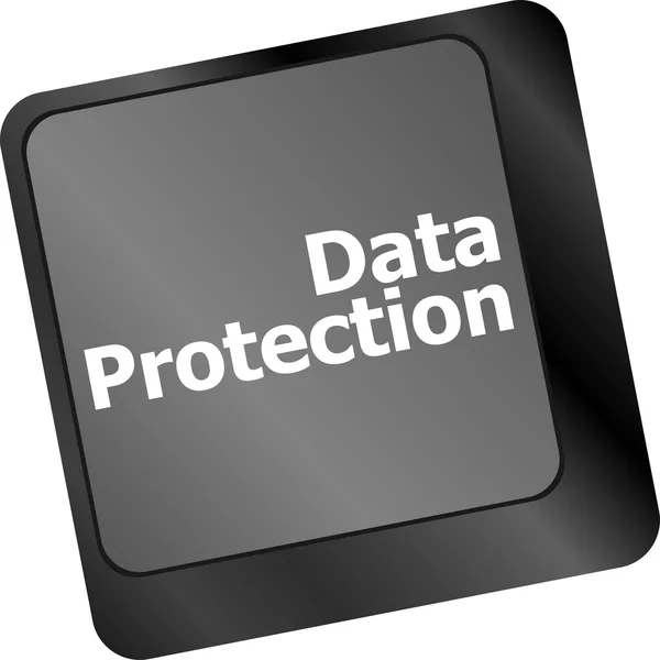 Przycisk ochrony danych na klawiszach klawiatury — Zdjęcie stockowe