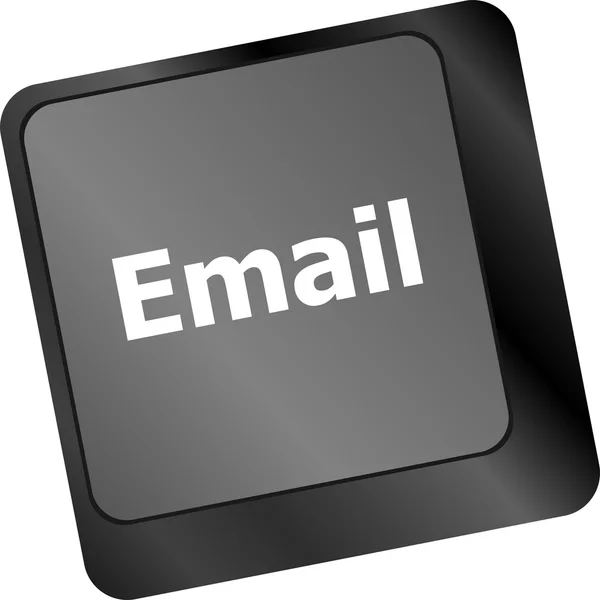 Datortangentbord med e-postnyckel - affärsidé — Stockfoto
