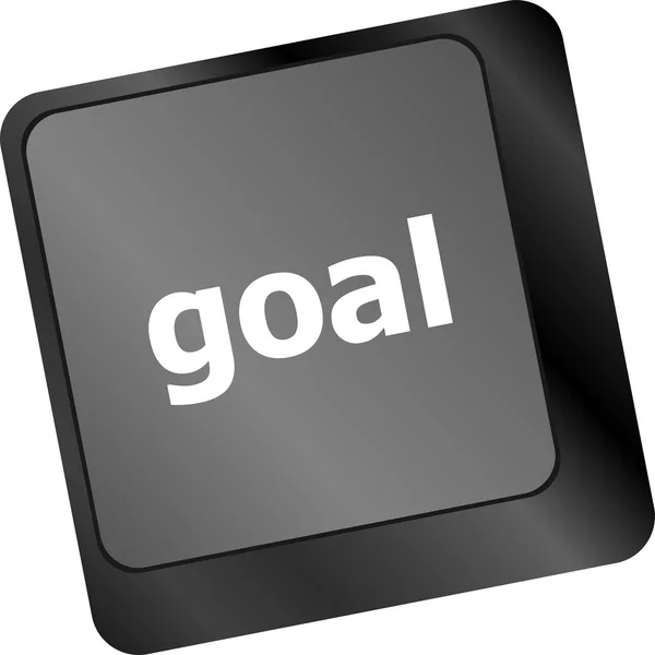 Goal button on computer keyboard - business concept — Stock Photo, Image
