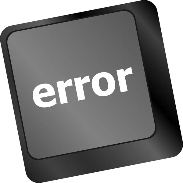 Tasti tastiera errore tasto close-up, concetto di internet — Foto Stock