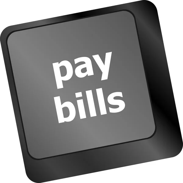 Bills button on the computer keyboard — Stock Photo, Image