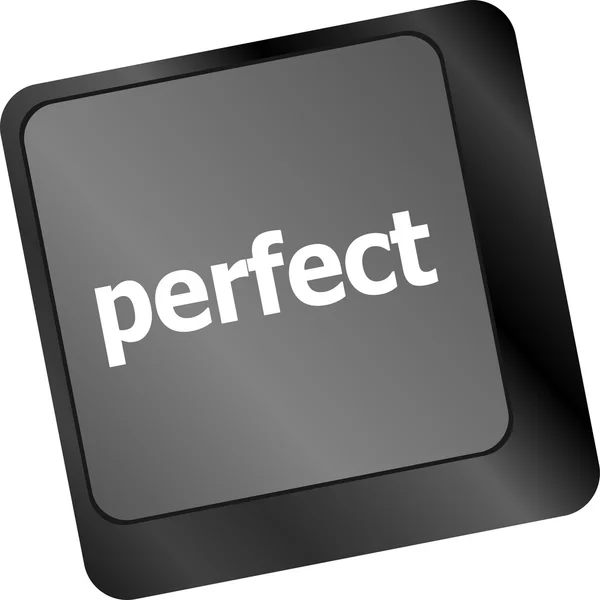 Perfecto, teclado con botón de tecla de ordenador — Foto de Stock