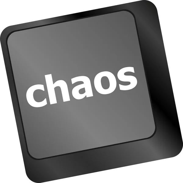 Chaos keys on computer keyboard, business concept — Stock Photo, Image