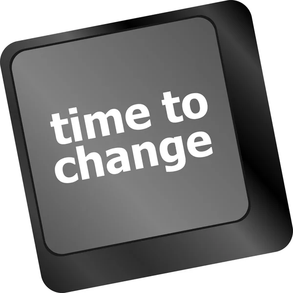 Time concept: computer keyboard word Time to change — Stock Photo, Image