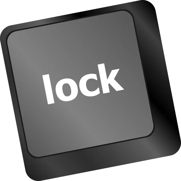 Privacy concept: computertoetsenbord met lock woord op enter-knop — Stockfoto