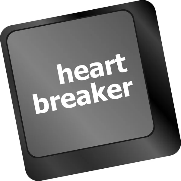 Heart breaker word on keyboard key, love concept — Stock Photo, Image