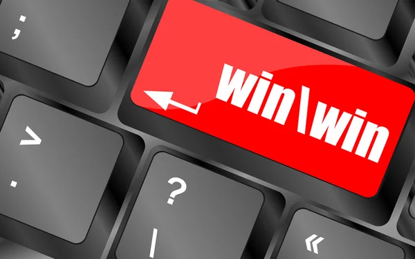 Win button on computer keyboard key — Stock Photo, Image