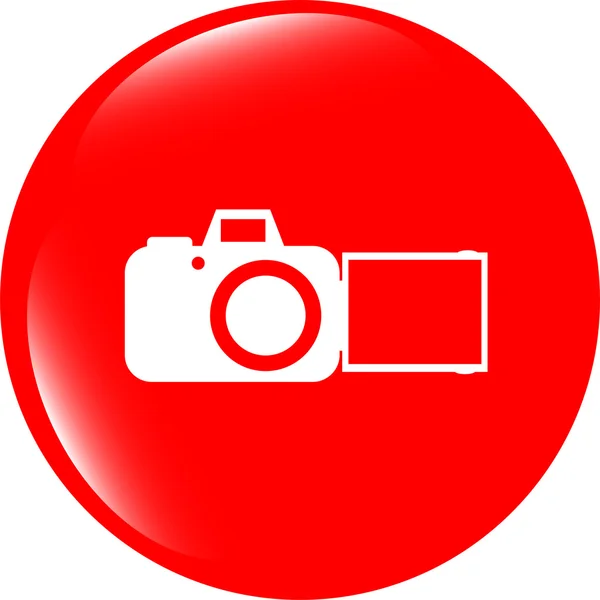 Webová ikona fotoaparátu izolované na bílém pozadí — Stock fotografie