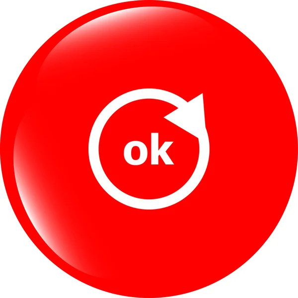 Palavra ok no ícone web sinal. botão web — Fotografia de Stock