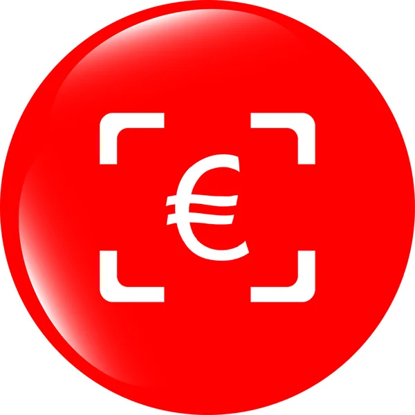 Valutaväxlingsikon. Valutakonverterarsymbol. Pengamärke. Glänsande knapp. Modern UI webbplats knapp — Stockfoto