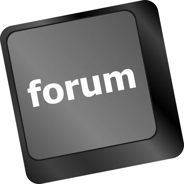 Tastiera per computer con tasto forum - concetto di business — Foto Stock