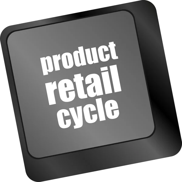 Klucz cyklu sprzedaży detalicznej produktu zamiast klucza Enter — Zdjęcie stockowe