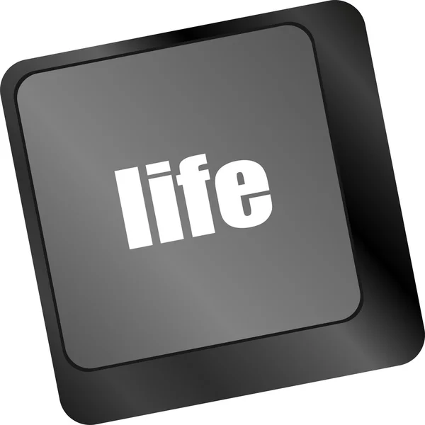 Life key in plaats van enter key - sociaal concept — Stockfoto