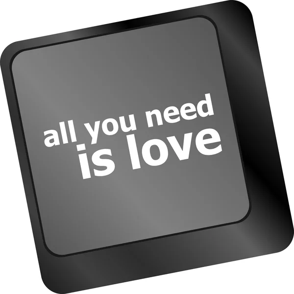 Computer keyboard key - all you need is love — Stock Photo, Image