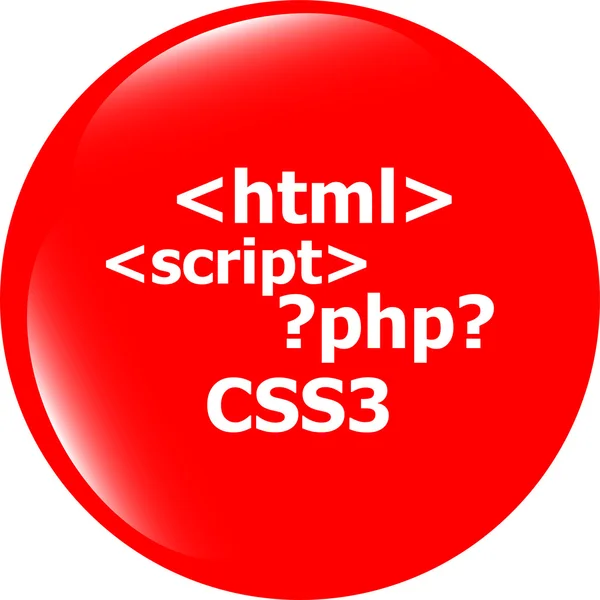 Code sign icon. Programming language symbol. Circles buttons — Stock Photo, Image