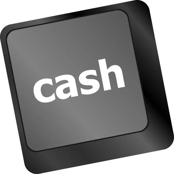 Cash for investment concept avec un bouton sur le clavier de l'ordinateur — Photo