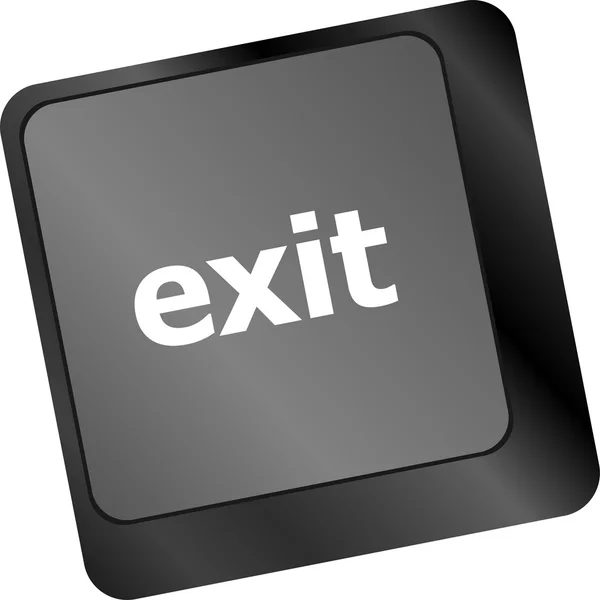 Computer keyboard keys with exit button — Stock Photo, Image