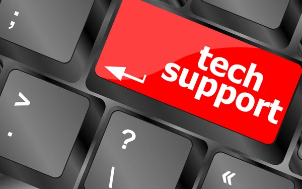 Persondator tangentbord med viktig teknisk support — Stockfoto