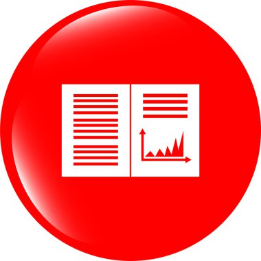Metin dosya işareti simgesi. Grafik sembollü dosya belgesi ekle. Muhasebe sembolü. Modern UI web sitesi düğmesi
