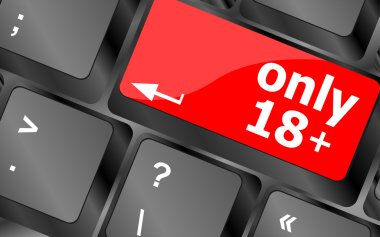 Klavyede yumuşak odaklı sadece 18 artı düğme