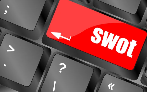 SWOT word on computer keyboard key button — Stock Photo, Image