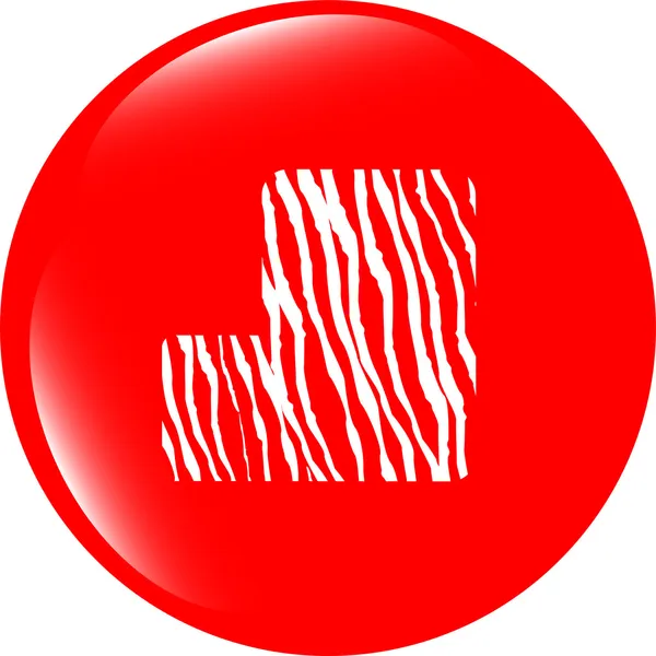 Icono abstracto en el botón de Internet aislado en blanco — Foto de Stock