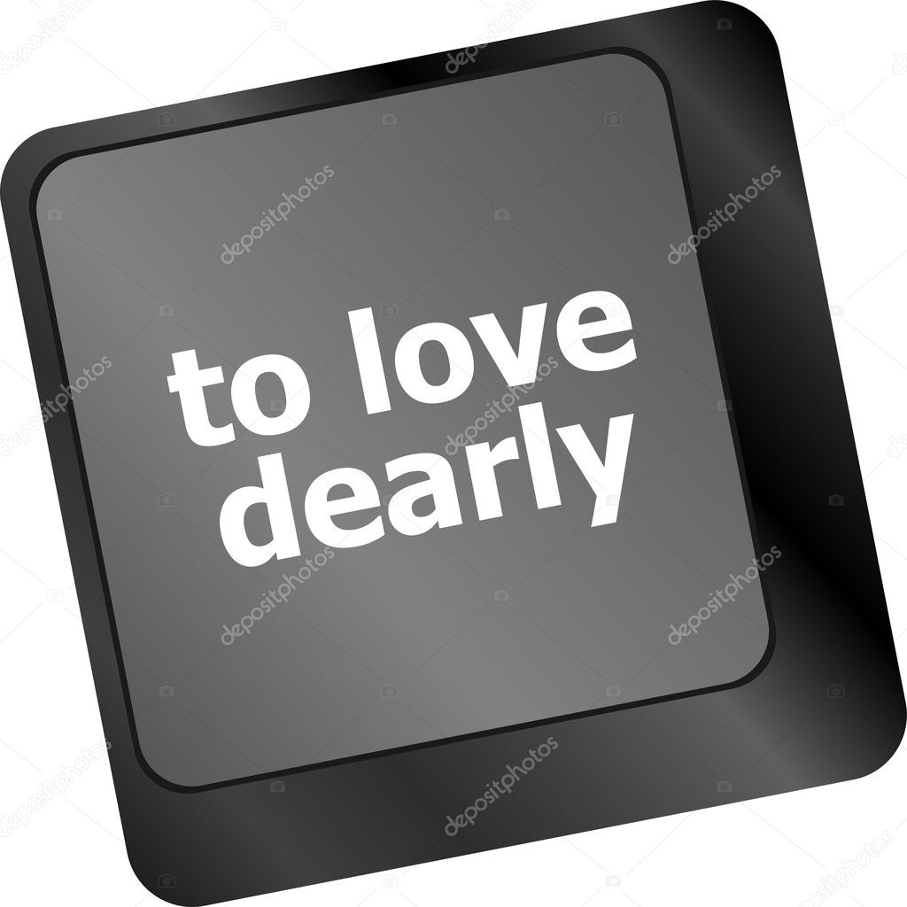 to love dearly, keyboard with computer key button