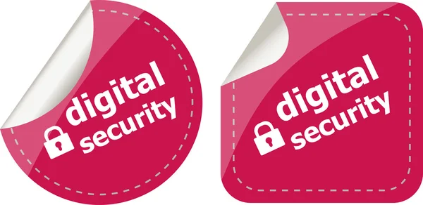Etiqueta de etiqueta de etiquetas de segurança digital — Fotografia de Stock