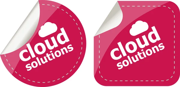 Cloud computing concept met wolk vorm op notitie — Stockfoto