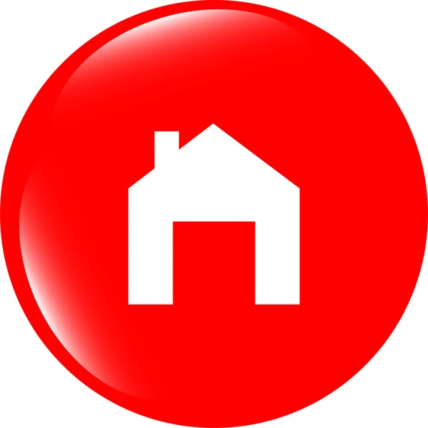 Домашняя веб-иконка, вывеска дома на кнопке — стоковое фото