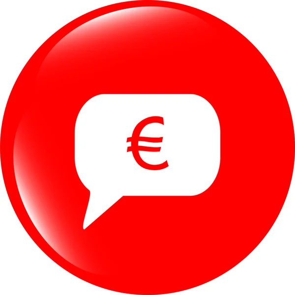 Icono web en la nube con euro eur signo de dinero — Foto de Stock