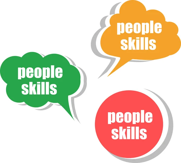 People skills. Set of stickers, labels, tags. Business banners, infographics — Stock Photo, Image