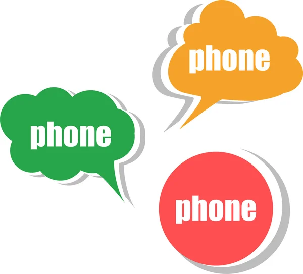 Phone. Set of stickers, labels, tags. Template for infographics — Stock Photo, Image