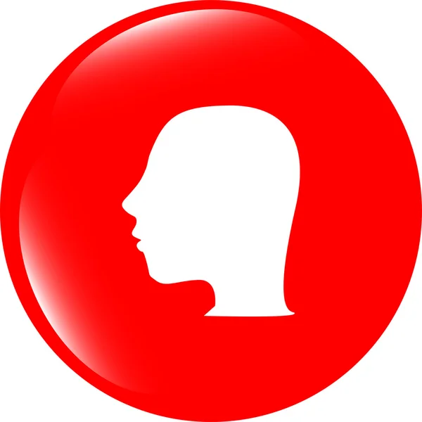 Idea head icon button — Stock Photo, Image