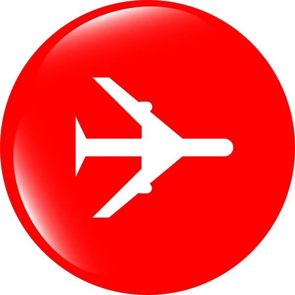 Самолет, путешествия веб-иконка элемент дизайна — стоковое фото
