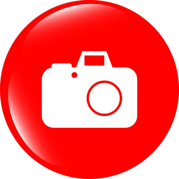 Icona web della fotocamera isolata su sfondo bianco — Foto Stock