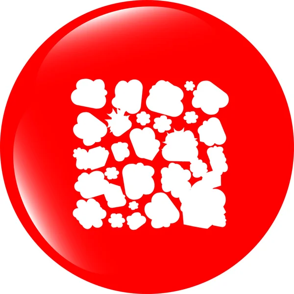 Symbole abstrait sur l'icône web, bouton isolé sur blanc — Photo
