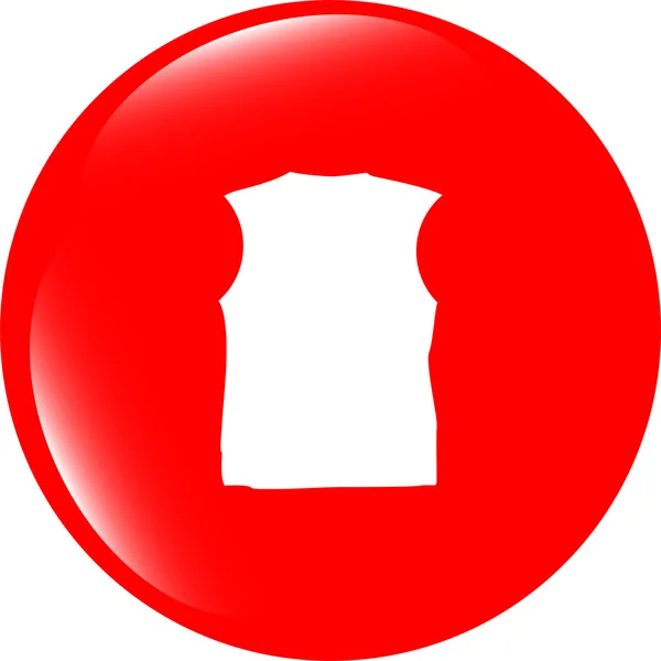 Oblečení pro ženy nebo muže. Web ikona trička izolovaná na bílém — Stock fotografie