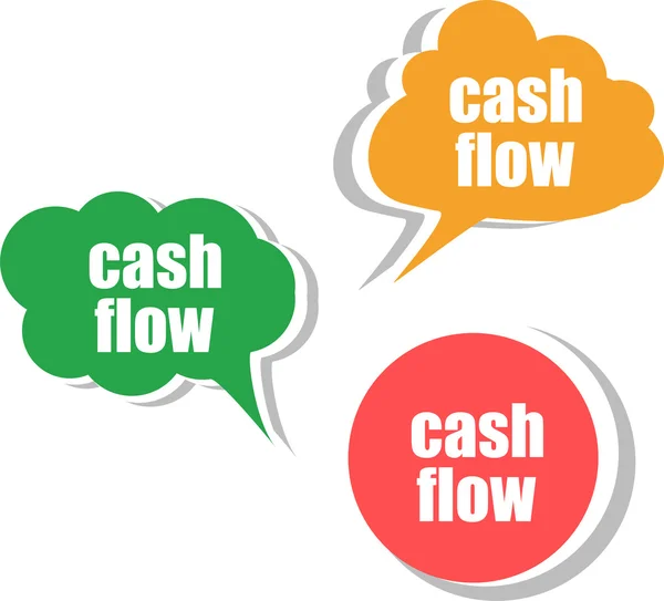 Cash-flow. aantal stickers, etiketten, tags. zakelijke banners, sjabloon voor infographics — Stockfoto