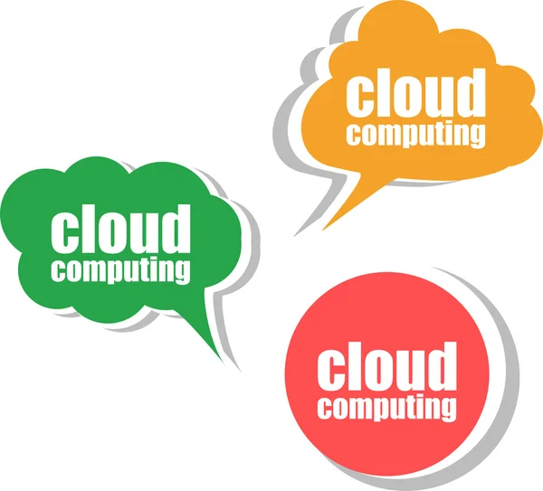 Cloud computing. Set of stickers, labels, tags. Template for infographics — Stock Photo, Image
