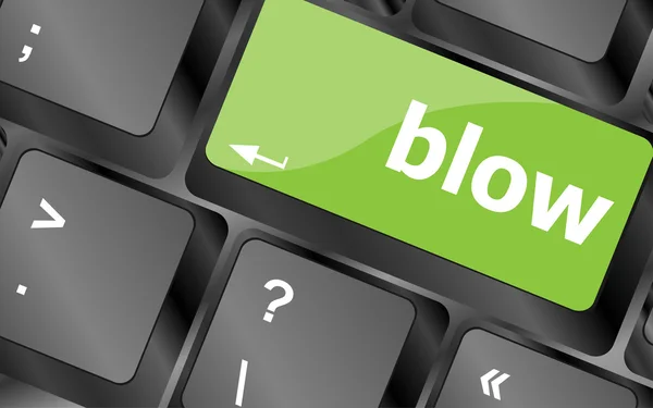 Blow button on computer pc keyboard key — Stock Photo, Image