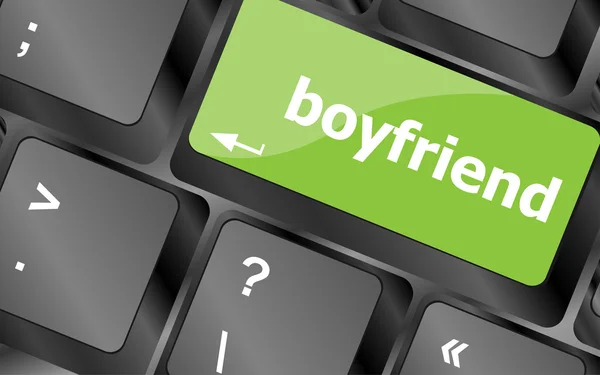 Boyfriend button on the keyboard - holiday concept — Stock Photo, Image