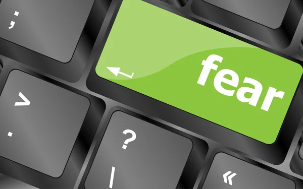 Fear button on computer pc keyboard key — Stock Photo, Image