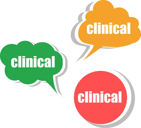 Clinical. Set of stickers, labels, tags. Template for infographics — Stock Photo, Image