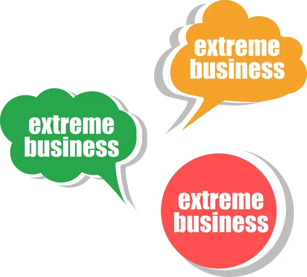 Extreme business. aantal stickers, etiketten, tags. zakelijke banners, infographics — Stockfoto