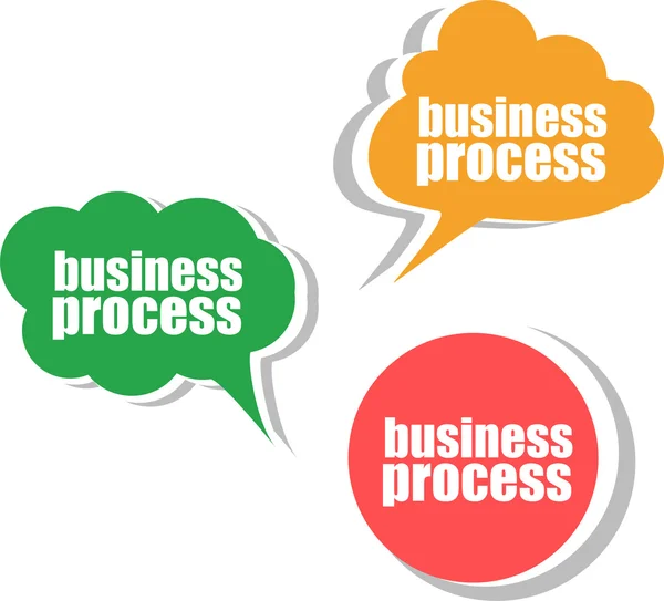 Processo de negócios. Conjunto de adesivos, etiquetas, etiquetas. Modelo para infográficos — Fotografia de Stock