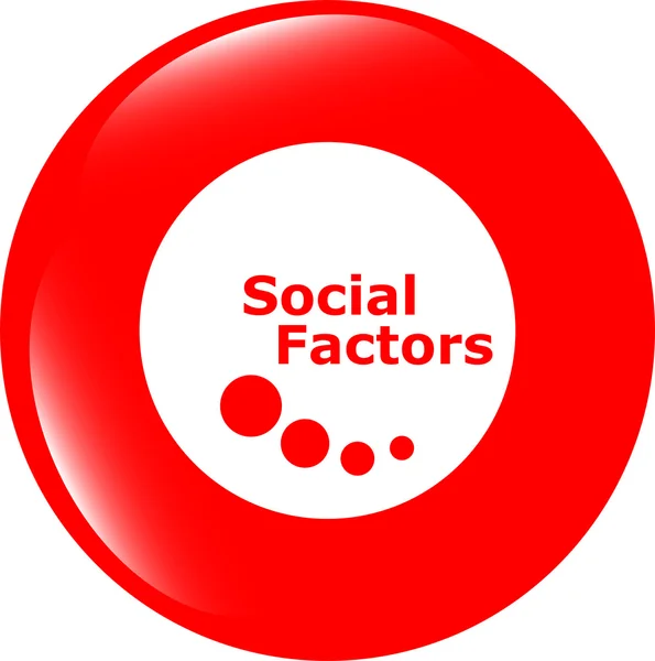 Social factors web button, icon isolated on white — Stock Photo, Image