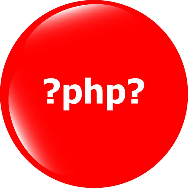 PHP teken icoon. Programmeertaal symbool. Cirkelknoppen — Stockfoto